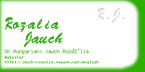 rozalia jauch business card